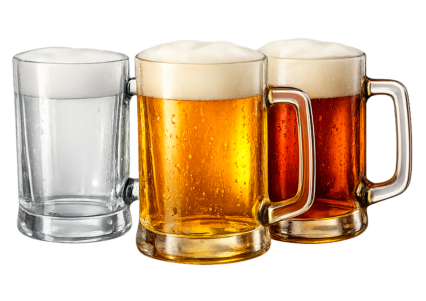 Jarras con cervezas nacionales