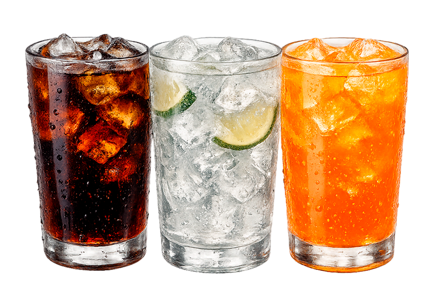 Vasos con bebidas sin alcohol